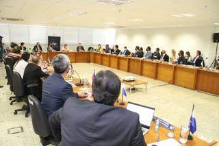 Imagem da reunião entre os chefes dos MPs estaduais que definiu o procurador de MS no GNCOC. (Foto: Divulgação)