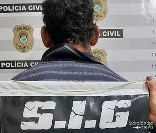 Homem foi preso na tarde desta sexta-feira (27), em Sidrolândia. (Foto: Divulgação/Sidrolândia News)