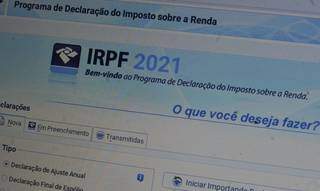 Págin da Receita Federal, onde contribuinte pode fazer consulta de lote (Foto: Agência Brasil)