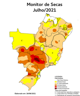 No mês retrasado, foi verificado redução do nível dos rios em Mato Grosso do Sul.