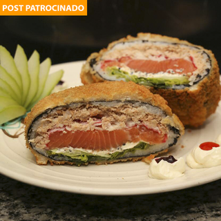 Sushi Burguer (Lanche de Sushi) é maravilhoso e com preço irresistível. (Foto: Paulo Francis)