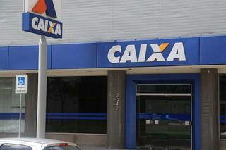 Agência da Caixa Econômica em Campo Grande. (Foto: Arquivo/Campo Grande News/Marcos Ermínio)