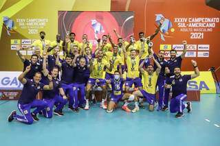 Sele&ccedil;&atilde;o masculina de v&ocirc;lei vence Campeonato Sul-Americano e leva 33&ordm; t&iacute;tulo 