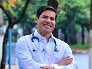 O médico Diogo Castilho, vereador de 1º mandato que está preso em Dourados. (Foto: Reprodução)