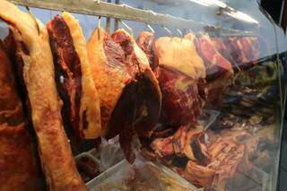 Carne bovina à venda em mercado da Capital. (Foto: Paulo Francis/Arquivo)