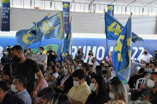 Militância do PSDB em MS compareceu em peso para o evento realizado na sede do partido, em Campo Grande (Foto: Eduardo Coutinho/Segov)