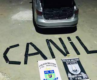 C&atilde;es da PM encontram mais de 830 kg de maconha ap&oacute;s motorista tentar fugir