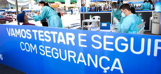 Ação de testagem em massa realizado no Distrito Federal, que será replicada em Campo Grande. (Foto: Divulgação/Ministério da Saúde)