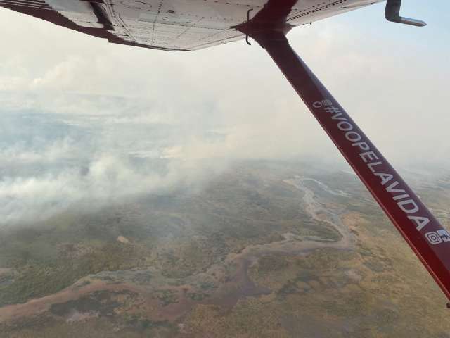 Bombeiros deixam Nabileque, mas fogo devasta at&eacute; ponte
