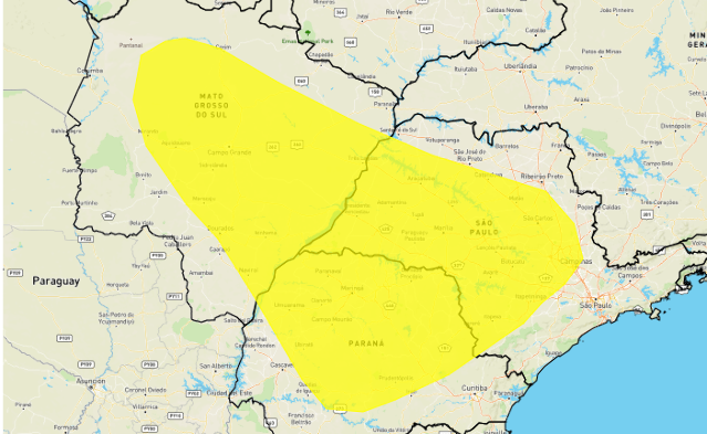 De falta de energia a descarga el&eacute;trica, Inmet alerta para chuva forte em MS