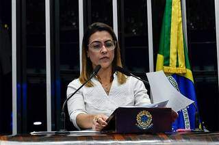 Senadora de MS, Soraya Thronicke (PSL), relatora da PEC. (Foto: Waldemir Barreto/Agência Senado)