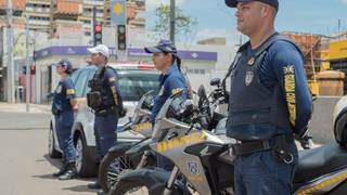Guardas fazem a segurança na região central de Campo Grande. (Foto: Divulgação)