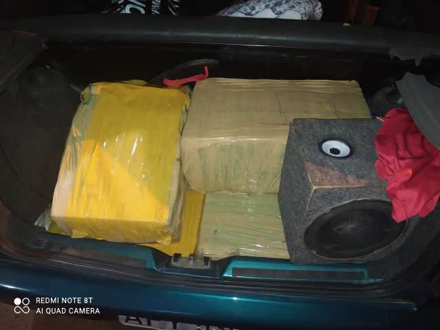 Traficante que seguia para o PR &eacute; preso com 105 quilos de maconha em MS 