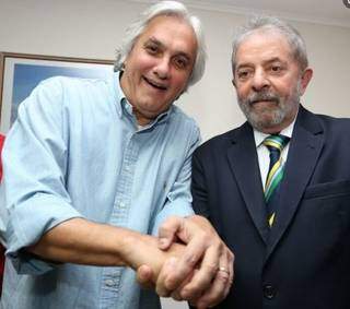 Delcídio e Lula durante campanha para governo. (Foto: Arquivo/Marcelo Victor)