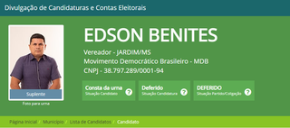 Candidato a vereador, Edson Benites chegou a ser preso dias antes da eleição. (Foto: Reprodução)