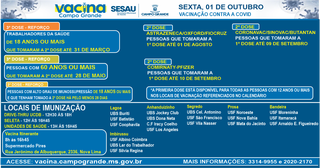 Capital tem vacina&ccedil;&atilde;o em mercado e mais 21 locais