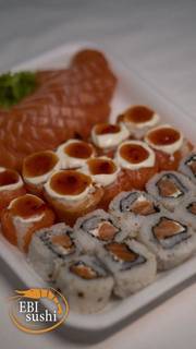 Diversas opções de sushi disponíveis no combo. (Foto: Divulgação)