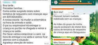 Boatos sobre tentativa de sequestro de crian&ccedil;as gera p&acirc;nico em cidade