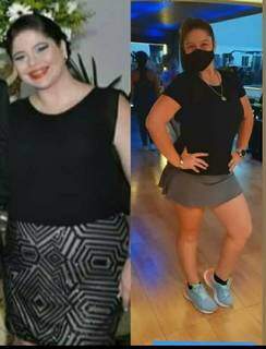 Antes e depois de perder 13 kg de forma saudável na Magrass. (Foto: Divulgação)