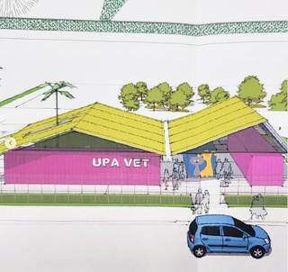 Projeto da UPA VET e Centro de Acolhimento. (Foto: Reprodução)