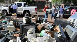 Ação de coleta de recicláveis realizada pela prefeitura no ano passado. (Foto: Divulgação/Prefeitura)