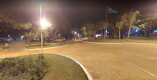 Praça central em Sidrolândia, onde crime aconteceu. (Foto: Google)