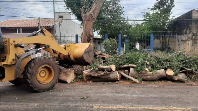 Prefeitura manda 30 homens para as ruas para limpeza ap&oacute;s chuva forte