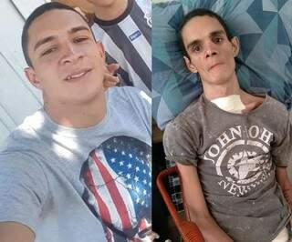 José Vitor em dois tempos da vida: saudável até ataque (à esquerda) e em recuperação. (Foto: Arquivo Pessoal)
