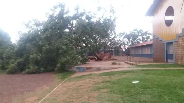 Estragos de tempestade suspendem aulas na Capital