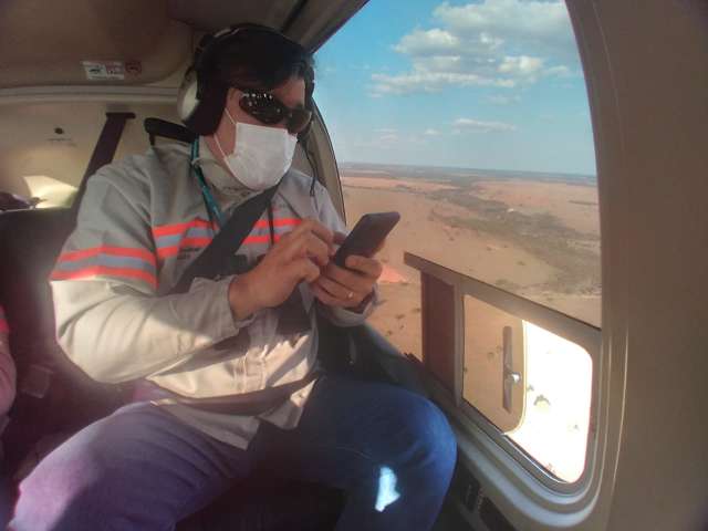 Energisa usa helic&oacute;ptero para identificar pontos de reparo na zona rural