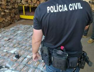 Cocaína incinerada nesta sexta-feira (22) em Ponta Porã (Divulgação)