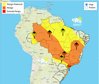 Mato Grosso do Sul tem dois alertas do Inmet até às 10h de amanhã. (Foto: Reprodução)