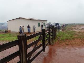 Local onde aconteceu o crime, na manhã deste domingo, durante churrasco de peões da fazenda São Mateus (Foto: Divulgação)