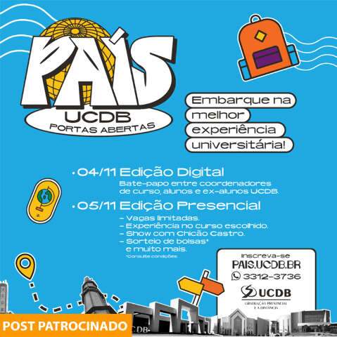 UCDB realiza evento com experiência em cursos e faz sorteio de bolsas