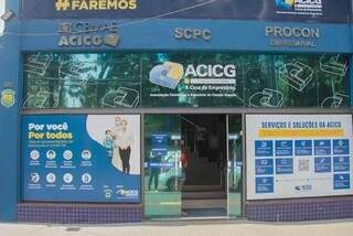 Sede da ACICDG, no Centro de Campo Grande. (Foto: Marcos Maluf)