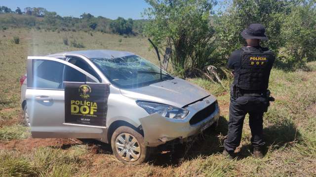 Bandido &eacute; preso ap&oacute;s capotar ve&iacute;culo roubado h&aacute; 5 dias em MG