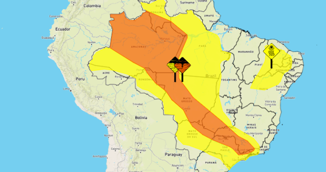 Meteorologia renova alerta de temporal com corte de energia em MS 