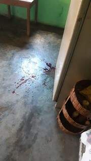 Polícia encontrou sangue da vítima no chão da cozinha (Foto: Divulgação)