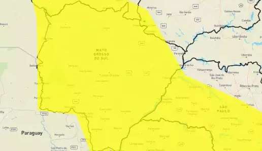 Inmet coloca MS sob risco de temporal at&eacute; amanh&atilde;