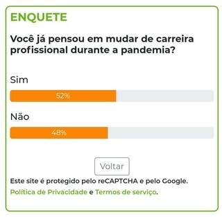 Maioria diz que j&aacute; pensou em mudar de carreira profissional durante a pandemia