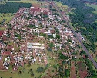 Vista áerea da cidade de Jaraguari (Foto: Divulgação)