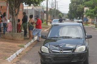 No Celta, os ocupantes não sofreram ferimentos (Foto: Marcos Maluf)