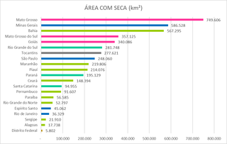 Desde julho de 2020, todas as regi&otilde;es de MS sofreram seca severa