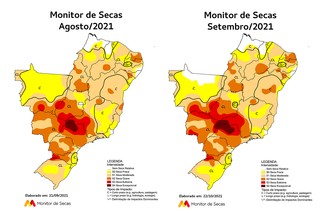 Desde julho de 2020, todas as regi&otilde;es de MS sofreram seca severa