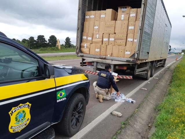 Motorista de MS &eacute; preso no Paran&aacute; com carga de cigarros avaliada em R$ 1 milh&atilde;o