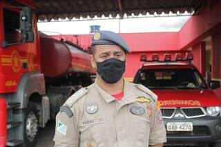 Chefe da Comunicação do Corpo de Bombeiros, Major Fábio de Lima. (Foto: Marcos Maluf)