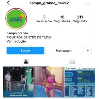 Mais um exemplo de perfil fake no Instagram com reprodução da página original. (Foto: Reprodução processo judicial)