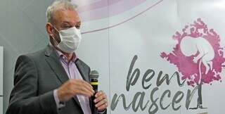 Secretário de Estado de Saúde, Geraldo Resende, durante lançamento do programa Bem Nascer realizadon ontem. (Foto: Chico Ribeiro)