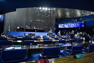 Plenário do Senado Federal durante sessão semipresencial. (Foto: Waldemir Barreto/Agência Senado)