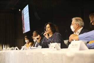 Ministra da Mulher, da Família e dos Direitos Humanos, Damares Alves em evento. (Foto: Paulo Francis)